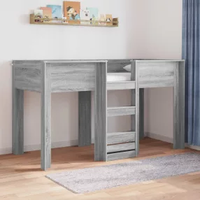   vidaXL Szükidő ágy tárolóval Szürke Sonoma 75 x 190 cm Faanyag