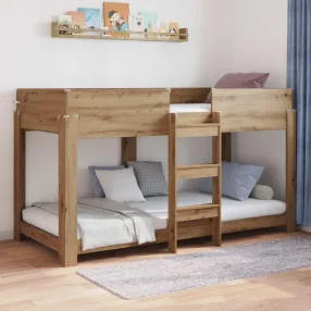 vidaXL Szükidő ágy Artisan tölgy 90 x 200 cm Faanyag