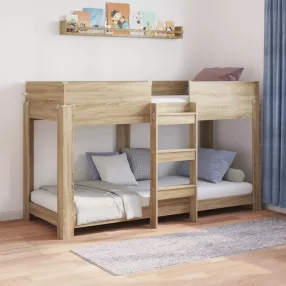   vidaXL Szükidő ágy matracmal Sonoma tölgy 75 x 190 cm Faanyag