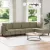 Nappali bútor szett 5 db 5-személyes Khaki 280 x 140 x 82 cm