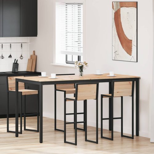 Bárasztal Természetes 110 x 55 x 105 cm Tömör fenyőfa