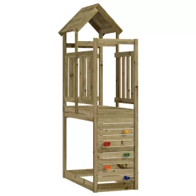   vidaXL Játék Torny Barna 53 x 110,5 x 214 cm Szilárd Impregnált Fa