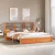 vidaXL Ágykeret tároló fejtámlával 2 pcs Viaszbarna 200 x 200 cm