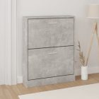 betonszürke szerelt fa cipőszekrény 59 x 17 x 81 cm