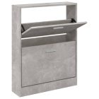 betonszürke szerelt fa cipőszekrény 59 x 17 x 81 cm