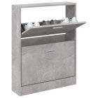 betonszürke szerelt fa cipőszekrény 59 x 17 x 81 cm