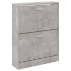 betonszürke szerelt fa cipőszekrény 59 x 17 x 81 cm