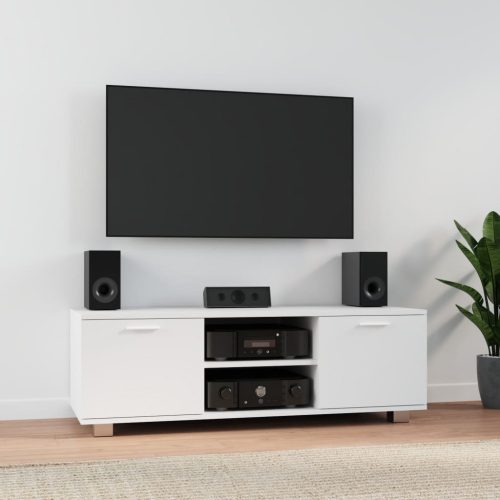 Fehér szerelt fa TV-szekrény 120 x 40,5 x 35 cm