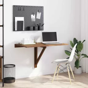   barna tölgy szerelt fa összecsukható fali asztal 100x60x56 cm