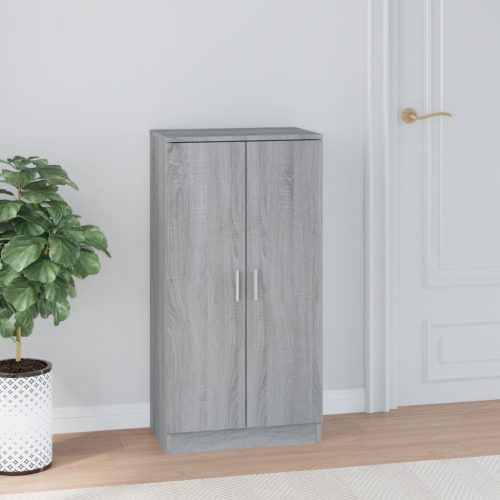 szürke sonoma színű szerelt fa cipősszekrény 55 x 35 x 108 cm