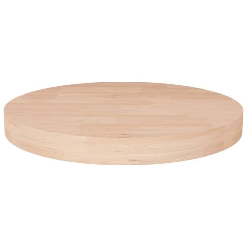 kerek kezeletlen tömör tölgyfa asztallap Ø40 x 4 cm
