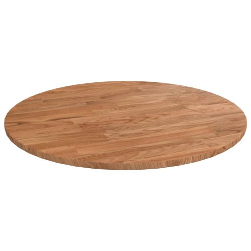 világosbarna kezelt tömör tölgyfa kerek asztallap Ø40x1,5 cm