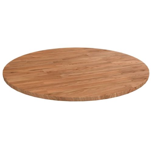 világosbarna kezelt tömör tölgyfa kerek asztallap Ø60x1,5 cm