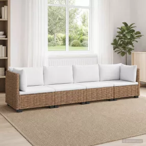  4 db Rattan társalgó szett párnákkal GENDT Természetes Rátta