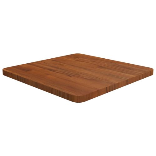 sötétbarna kezelt tömör tölgyfa négyzet asztallap 50x50x2,5cm