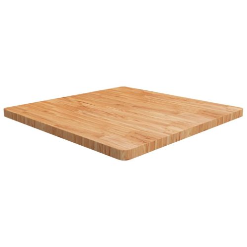 világosbarna kezelt tömör tölgyfa négyzet asztallap 90x90x4 cm