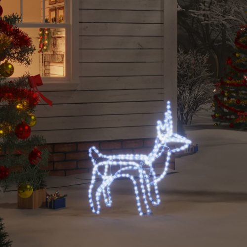 Hideg fehér összecsukható karácsonyi rénszarvasfigura 120 LED