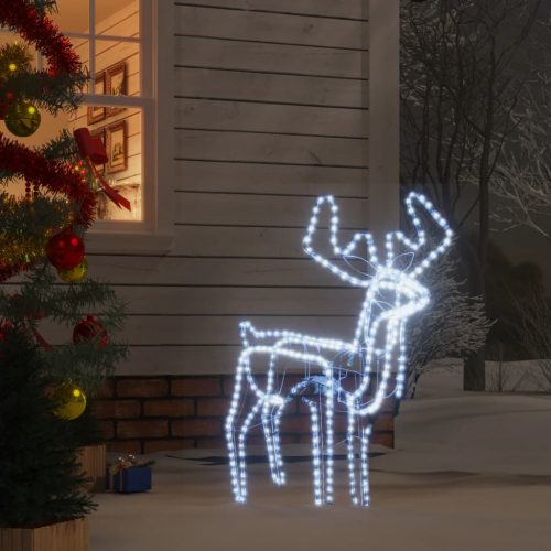Hideg fehér összecsukható karácsonyi rénszarvasfigura 192 LED