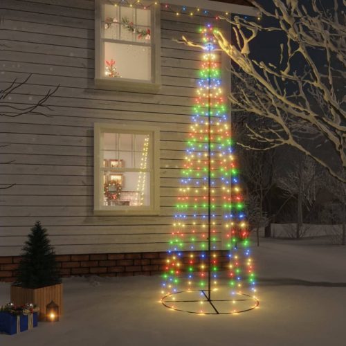 Kúp alakú karácsonyfa 310 színes LED-del 100 x 300 cm