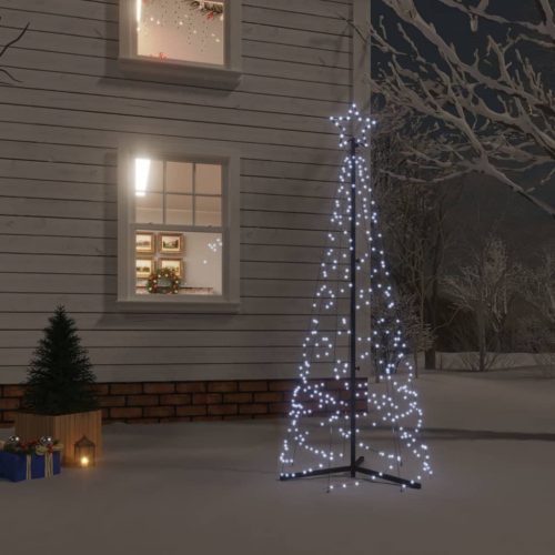 Kúp alakú karácsonyfa 200 hideg fehér LED-del 70 x 180 cm
