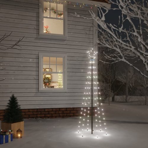 Hideg fehér fényű karácsonyfa tüskével 108 LED-del 180 cm