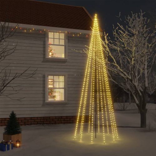 Karácsonyfa cövekkel 732 meleg fehér LED-del 500 cm