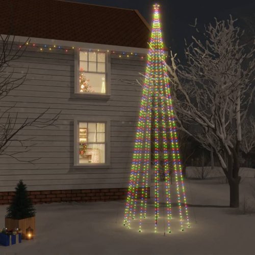  karácsonyfa cövekkel 1134 színes LED-del 800 cm