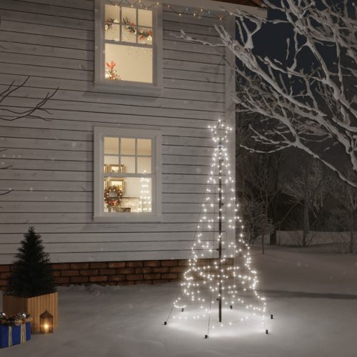 Hideg fehér fényű karácsonyfa tüskével 200 LED-del 180 cm