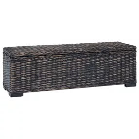 vidaXL Tároló Doboz tárolóval Fekete 110 x 35 x 45 cm