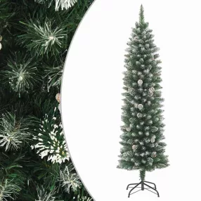 Vékony PVC műkarácsonyfa állvánnyal 240 cm