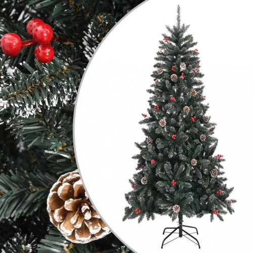  zöld PVC műkarácsonyfa állvánnyal 240 cm