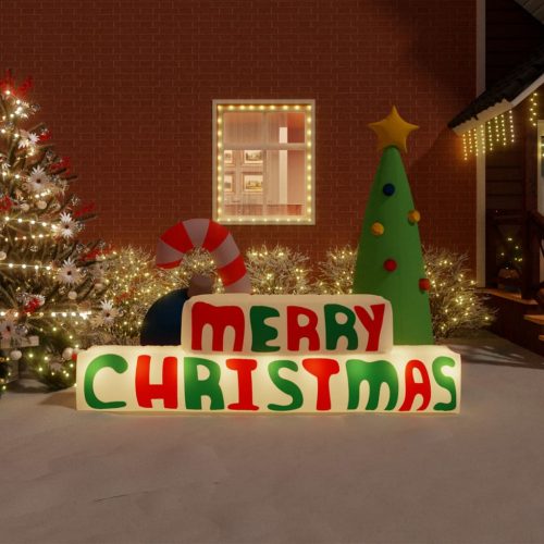 Felfújható Merry Christmas dekoráció LED-ekkel 197 cm