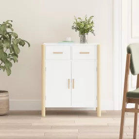 fehér szerelt fa tálalószekrény 62 x 38 x 75 cm