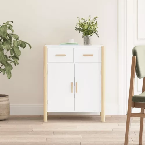 fehér szerelt fa tálalószekrény 62 x 38 x 75 cm