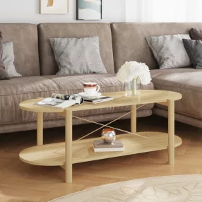 vidaXL szerelt fa dohányzóasztal 110 x 48 x 40 cm