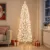 Mű Karcsú Karácsonyi Fa 180 cm 300 LED Meleg fehér PVC és fém