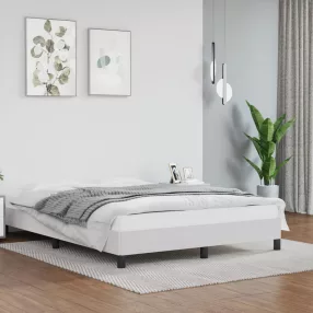 vidaXL fehér műbőr ágykeret 140x190 cm