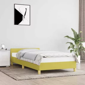 vidaXL zöld szövet ágykeret matrac nélkül 100x200 cm