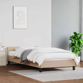   kávészínű ágykeret fejtámlával matrac nélkül 80 x 200 cm