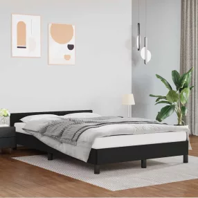   vidaXL fekete ágykeret fejtámlával matrac nélkül 120x200 cm