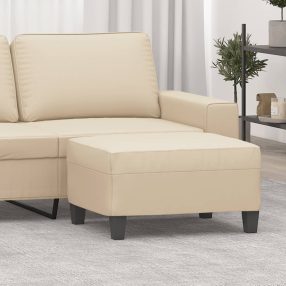   krémszínű mikroszálas szövet lábzsámoly 70 x 55 x 41 cm