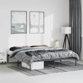 vidaXL fekete fém ágykeret 183 x 213 cm