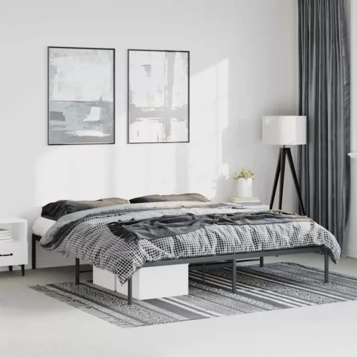 vidaXL fekete fém ágykeret 183 x 213 cm