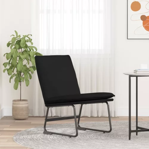 fekete szövet pihenőszék 52 x 75 x 76 cm