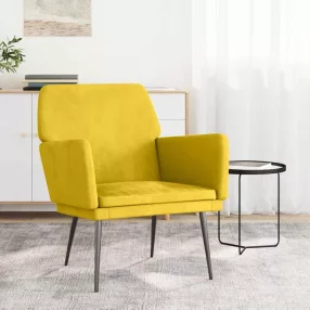 sárga bársonyfotel 62x79x79 cm