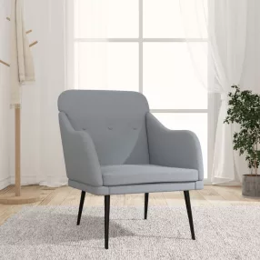 világosszürke szövetfotel 63 x 76 x 80 cm