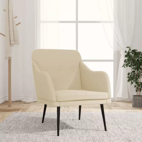 krémszínű szövetfotel 63 x 76 x 80 cm
