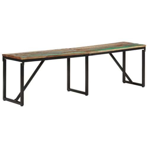 tömör újrahasznosított fa pad 160 x 35 x 46 cm
