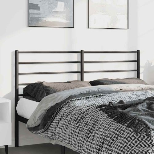 fekete fém fejtámla 135 cm