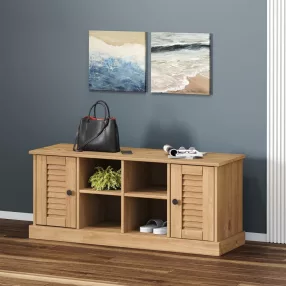 VIGO tömör fenyőfa cipőtároló pad 106 x 35 x 45 cm